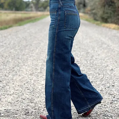 Extra High Waisted Sky Hi Mariner Wide Leg Jeans Petite TikTok Shop