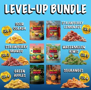 Final Boss Sour - Level-Up Bundle Variety Pack (6-Pack) | Real Dried Fruit | Fruit Snack Coconut Watermelon Peach Freezedried