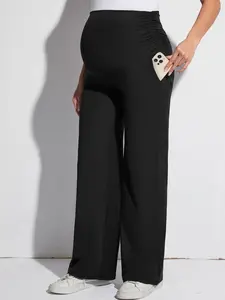 Maternity High Waist Loose Sweatpants - Casual & Comfy Loungewear