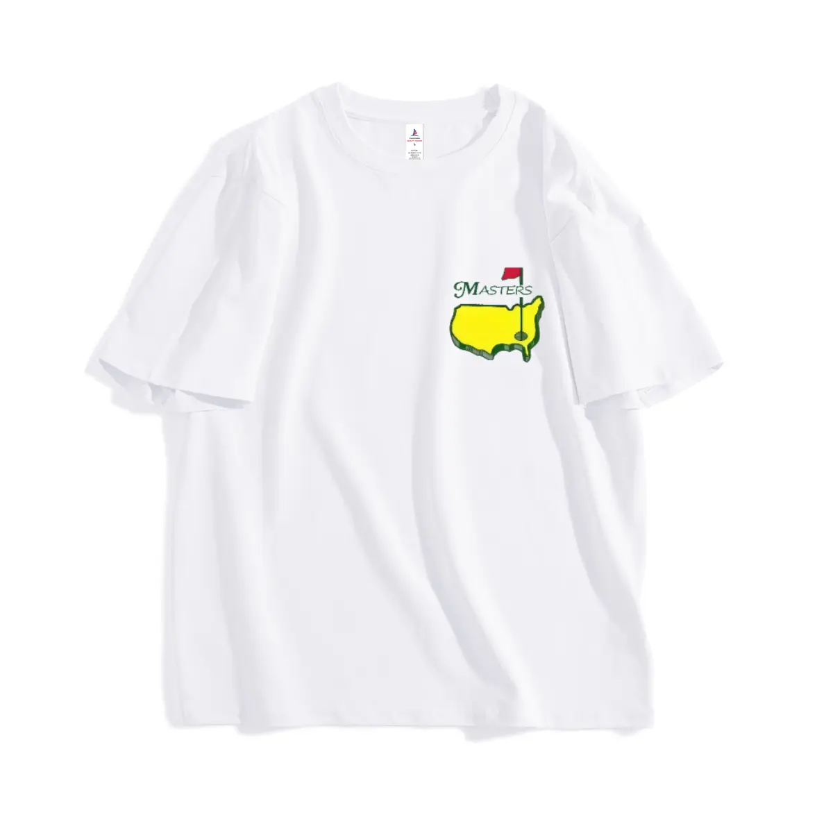 Unisex Short-Sleeve Masters Golf Pattern Graphic T-Shirt - Round Neck Streetwear, Y2K Ball Sports Style, Comfortable Daily Top for Outdoor Sports & Retro Outfits