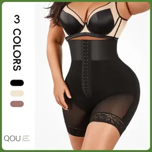QOU High Waist BBL Shorts for Women: Tummy Control & Hip Lift Compression Girdle - Colombian Fajas Body Shaper in Minimalist Comfort Fit, Womenswear, Smooth, corset, waist trainer body shape Slim Leg