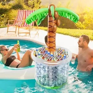 59-inch Inflatable Palm Tree Cooler, Summer Pool Party Decor, Beach-Themed Decor, Ocean Jungle Tropical-Themed Summer Outdoor Beverage Cooler