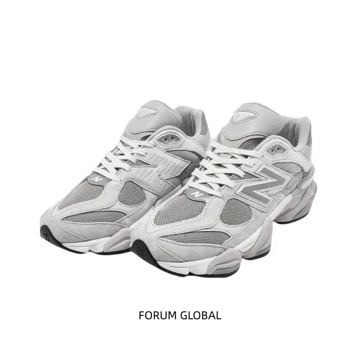 Classic Ash Gray Cream Layered Chunky Casual Sneakers Hybrid Suede Mesh Breathable Shock-Absorbing Midsole Suitable for Commute & Outdoor Walks