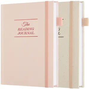 Reading Journal,Book Journal Reading Log-A5 Size (Rose Gold & Beige)