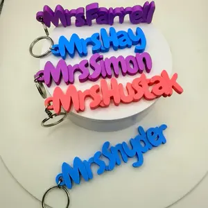 Custom 3D Name Keychain, Personalized Backpack & Purse Charm