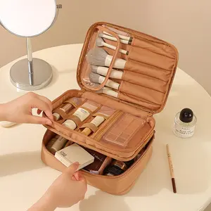 Large Waterproof Oxford Cloth Storage Bag with Dividers - Durable Multi-Purpose Home Organizer for Bathroom, Kitchen, Laundry - Portable Travel Toiletry & Makeup Bag - Handheld Shoe & Accessories Case