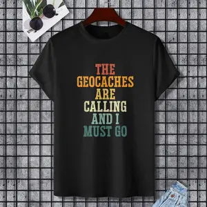 Geocache – Adventure Seeker Geocache Box Navigation Lover T-Shirt, 100% Cotton, Single Side Printed, Black Short Sleeve T-shirt, Gift for Family Friends, S-XXXL, 1 pc, Fabric Weight 180g