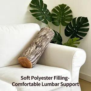 2026 New Wood Grain Tree Stump Pillow, Realistic Natural Wood Texture, Soft Skin-Friendly Fabric for Comfort, Ideal Décor for Living Room and Bedroom