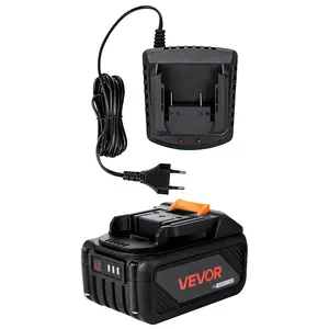 VEVOR 20V MAX, Portable Battery and Charger Combo, AC 110V, 4.0 Ah Lithium-Ion Battery Pack, 4000 mAh Large Capacity, Extended Runtime, Compatible with Series Tools, for Replacement and Fast ChargingVEVOR Super Brand Day