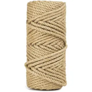 100  5mm Jute Twine, Heavy Duty Jute Rope,   Rope for DIY Arts Crafts, Gardening, Bundling, Decorating,