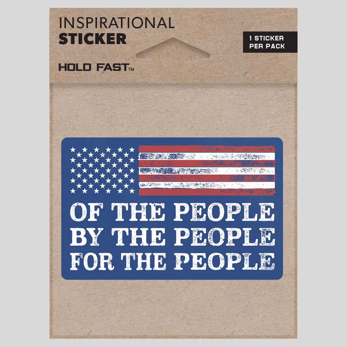 HOLD FAST The People Sticker, 1 Water Resistant 3" x 2" Sticker for Car, Bike, Laptop, Inspires Patriotism