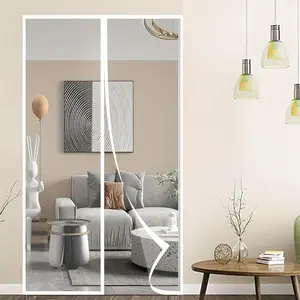 Magnetic Stripe Curtain, Vertical Design, Easy Installation, Self-Adhesive, Washable, Multiple Sizes Available, Ideal for Doors & Windows, Net Curtains Window