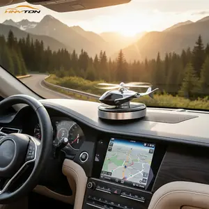 Hnyton Car Air Freshener, Solar Energy Rotating Helicopter Aroma Diffuser Long Lasting Fragrance Perfume Cars Interior Decoration