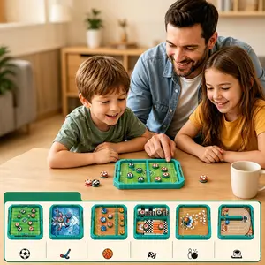 Plastic Tabletop Game Set, Dual-Player Bouncing Football, Football Balls, Basketball, Bowling, Ice Hockey, Scoring Competition, Kids Educational Toy