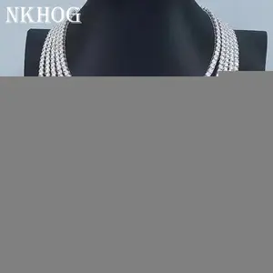 Real Moissanite Tennis Necklace Bracelet For Women Men 925 Sterling Silver 3/4/5mm Full Diamonds With GRA Hiphop Party Jewelry