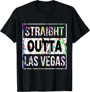 100% Cotton Straight Outta Las Vegas Shirt, Funny Las Vegas T-Shirt T-Shirt