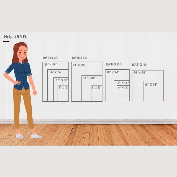 Vintage Brown Landscape Canvas Wall Art - Large Living Room Decor With Soft Horizontal - Neutral Minimalist Style