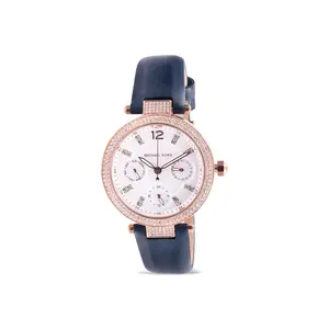 Michael Kors Parker Multifunction Navy Leather Ladies Watch MK2915