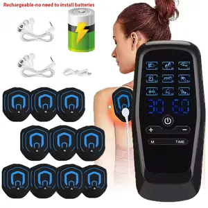 Massage Patch with 10 Pads, 9 Modes & 30 Intensity Levels, Muscle Relaxation for Shoulder, Neck, Back, Waist & Leg