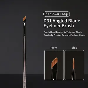 FenShuaJiang D31 Knife Edge Eyeliner Brush, Angled Knife Edge Brush, Under Eye Crease Brush, Ultra-Thin Makeup Brush, Brow Brush, Brush Fine Tips