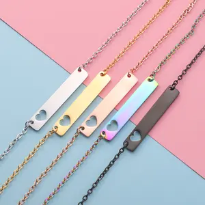 Personalized Stainless Steel Nameplate Necklace: Wear Your Beloved's Name Close, a Gift for Your Significant