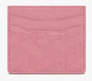Luxury Handcrafted Leather Cardholder With Geometric Pattern