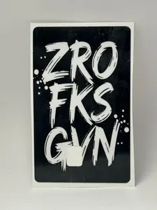 Zero Fks Given Credit Card Skin – Bold Black Waterproof Debit Card Sticker Wrap