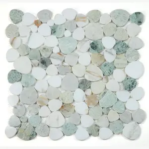 Hudson Spring Marble Pebble Mosaic Tile Sample