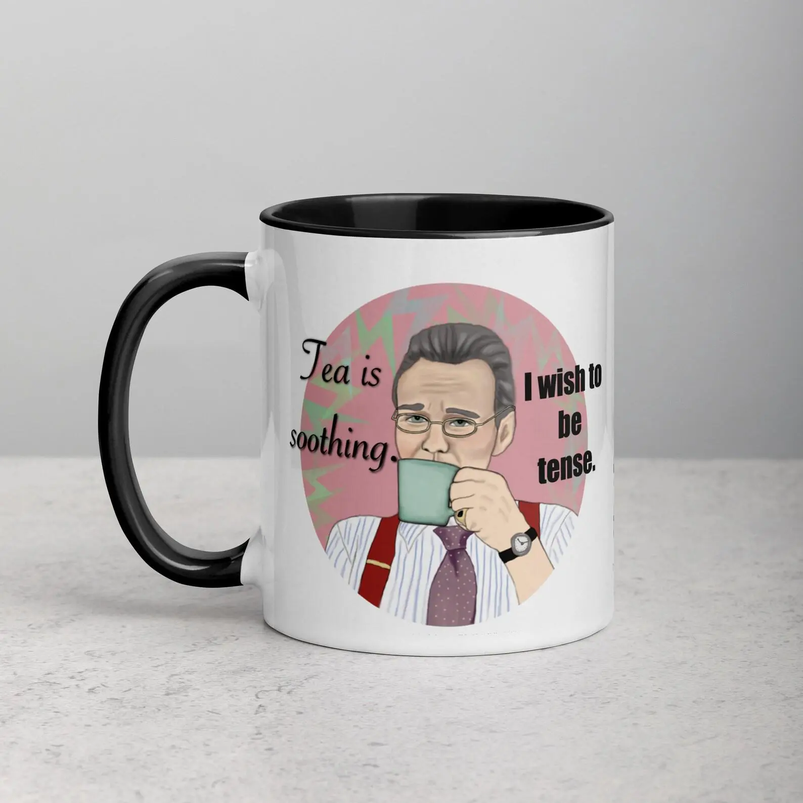 Buffy The Vampire Slayer Rupert Giles Mug, Tea Is Soothing I Wish To Be Tense Cup, Funny Librarian Gift, Buffyverse Fan Merchandise