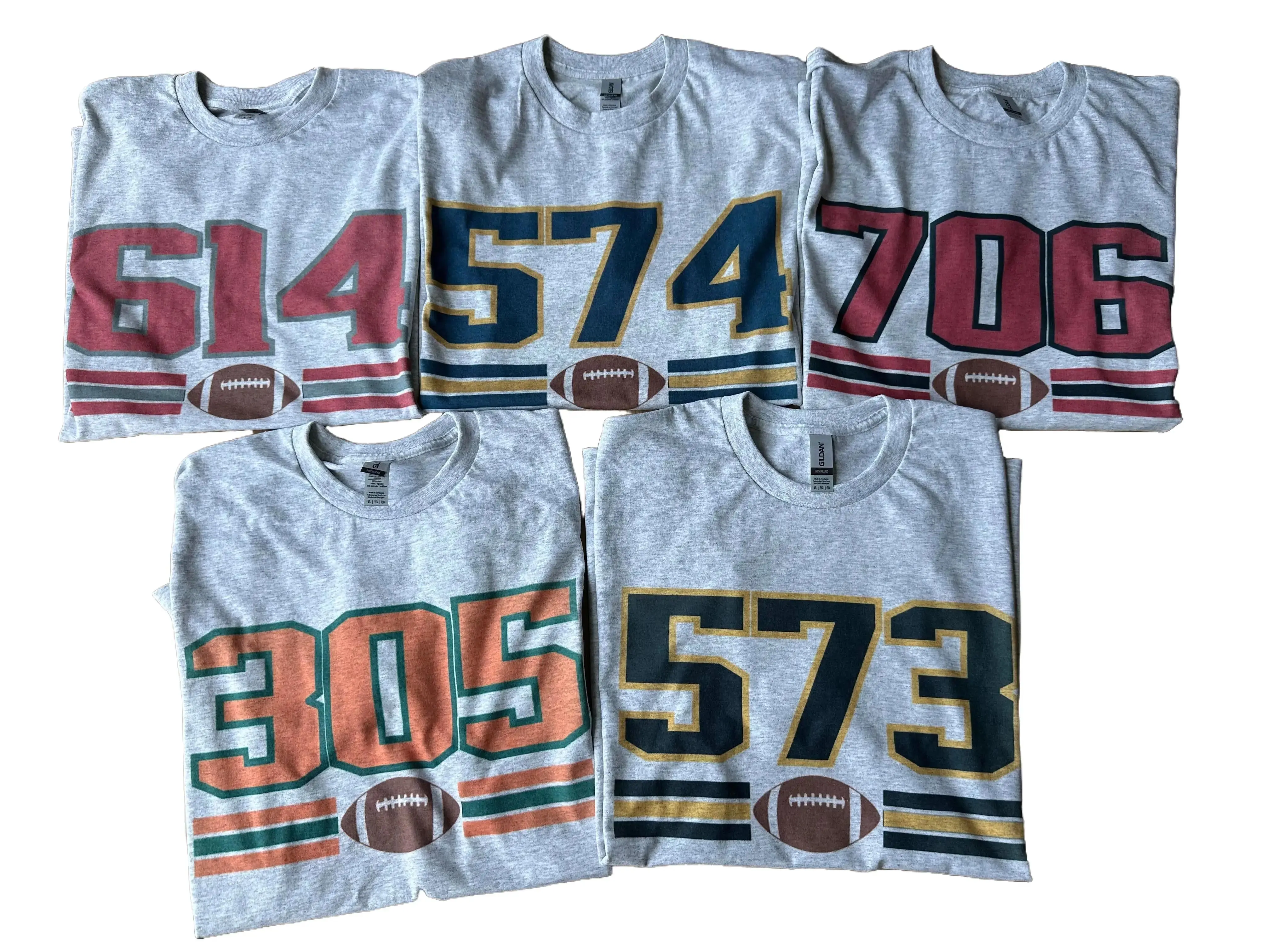 College Football Area Code T Shirt