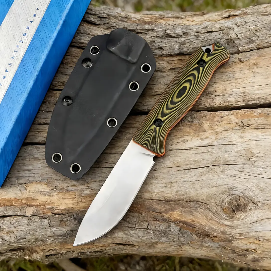S90V Steel Fixed-Blade Survival Knife, 3.86” Stone Wash Blade with G10 Handle and Kydex Sheath, Outdoor Survival Tool for EDC & Camping, Survival Equipment, Outdoor Survival Tools