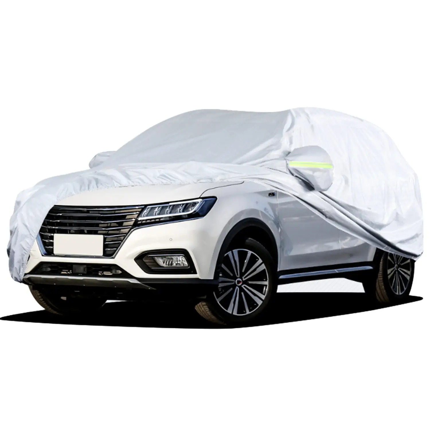 ALL-WEATHER CAR ARMOR! Waterproof 190T Polyester Cover Fits SUV/Sedan 183"-201" Sun Ice UV Defense 60s Install Silver Color Complete Protection