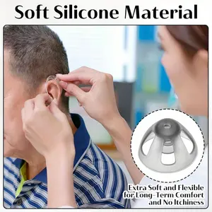 6pcs Hearing Aid Domes Open Hearing Aid Tips Replacement Hearing Aid Accessories Compatible with Phonak and Resound Hearing