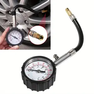 Tire Pressure 0-100PSI Long Tube Gauge Meter High-Precision Tyre Air Tester for Car Motorcycle Tire Repair Tool