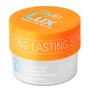 Lux Collection Style Lux Peach 10.5oz/300g Gel for Extreme Hold Locs Twists Braids & Edges Flawless Frizz-Free Shine