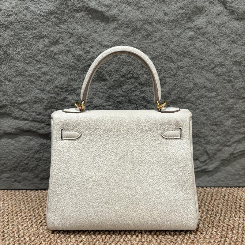 Pre-owned HERMÈS Leather tote bags Hermes Kelly 25 Togo 8L Beton (jd0906a0)