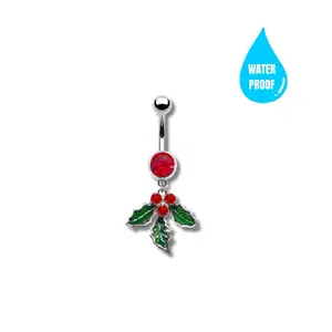 Mistletoe Belly Ring - Christmas - Waterproof