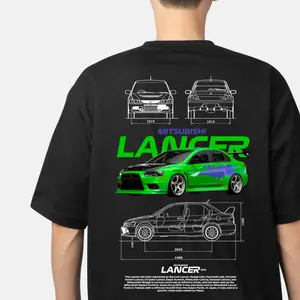 Turbo Street Racer T-Shirt – Inspired by JDM Lancer Style, Drift Culture Racing Tee for Car Enthusiasts, Unisex Motorsport Shirt