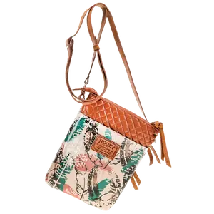 Hooey Ladies "TOPAWA FEATHER" Pink & Brown Crossbody Tote HCB002-PKBR