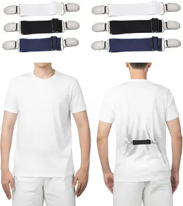 Mozeat Lens 6 Pcs Adjustable Hip Elastic Belt, Elastic Band for Sewing Pant Waist Tightener Pant Elastic Belt Clip Women Men Back Cinch for Jeans Pants Dresses