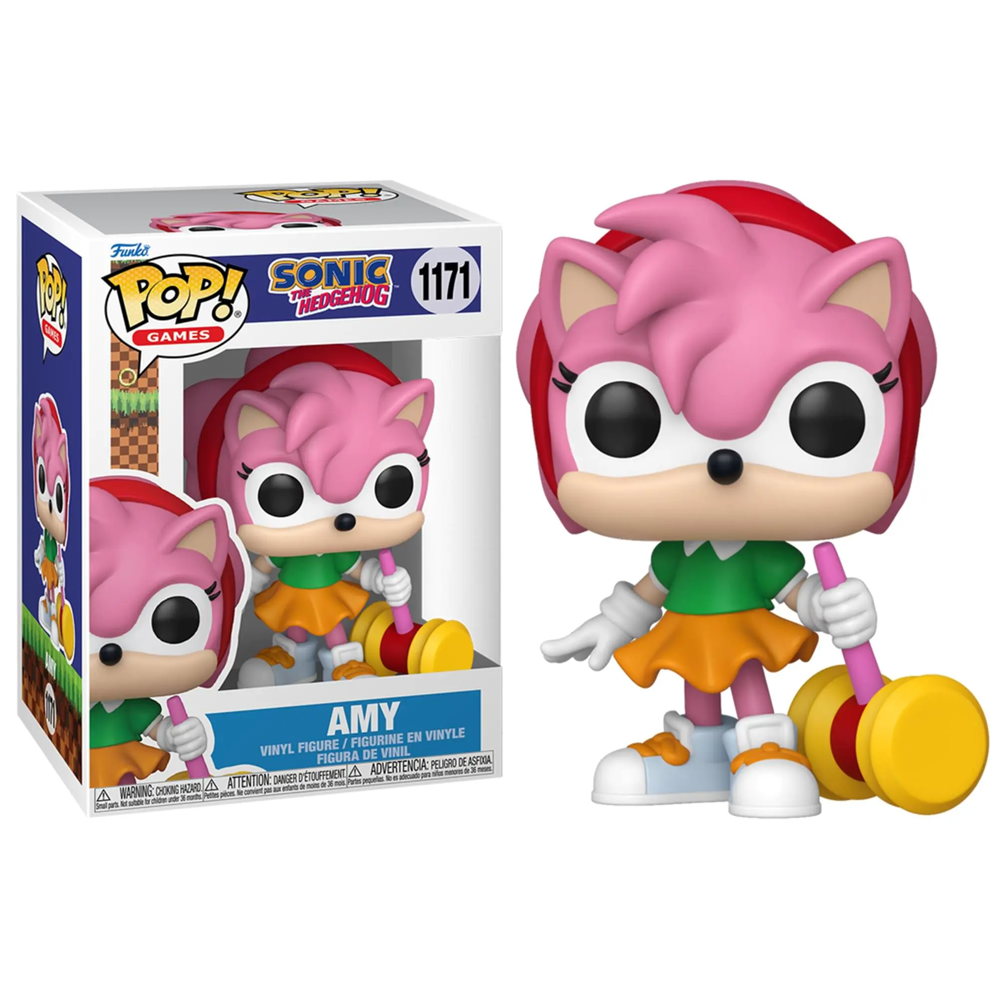 Funko POP Games Sonic the Hedgehog Amy Rose Action Figure, Gaming Collectibles, Collectibles, Suitable for 12 Years Above
