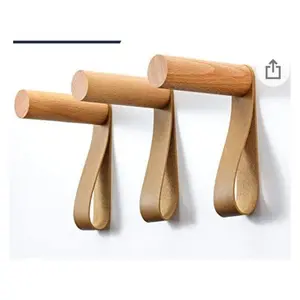 Wall Peg w/Leather Strap
