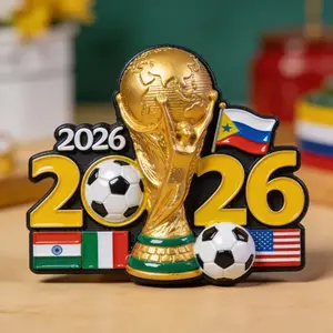 2026 World Cup Resin Fridge Magnet, Soccer Fan Collection Decor, Creative Gift for Sports Enthusiasts, Perfect Decoration Choice