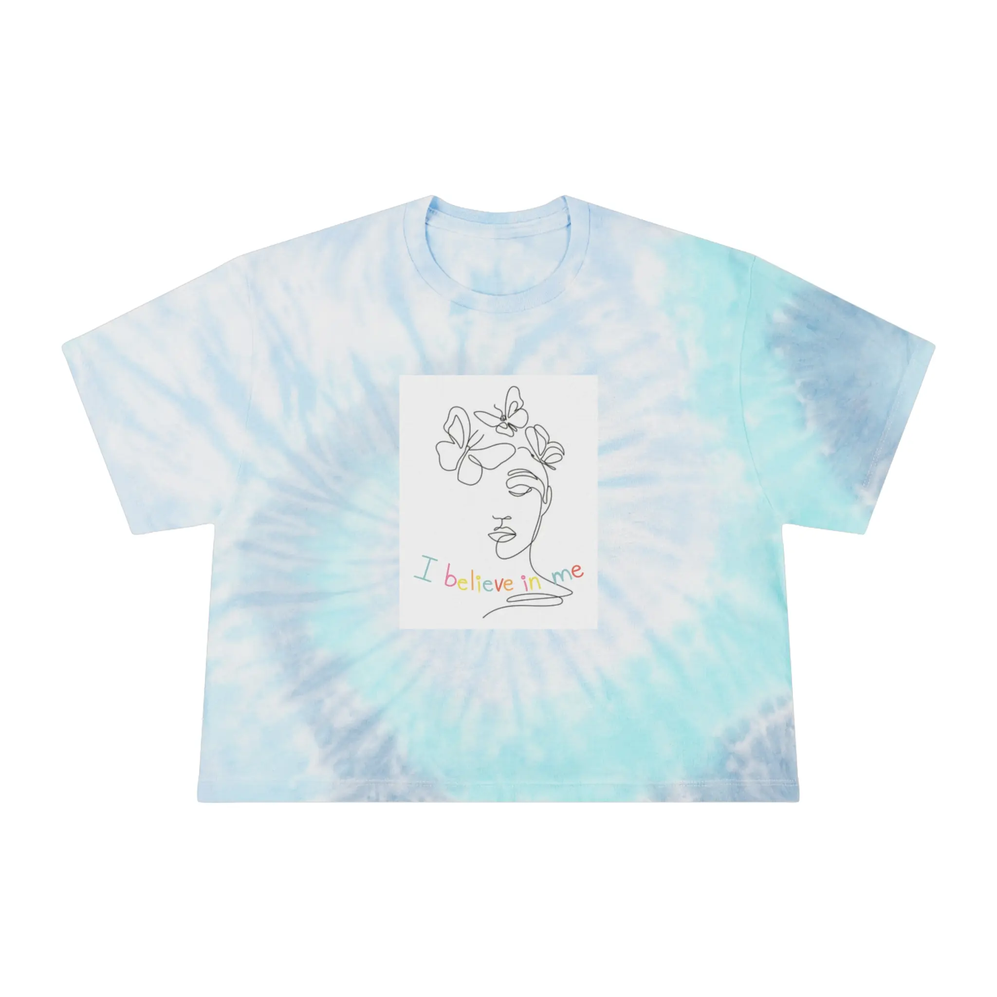 Azadeh Femme - "I Believe in Me" (I AM Capsule Collection) Tie Dye Crop Tee