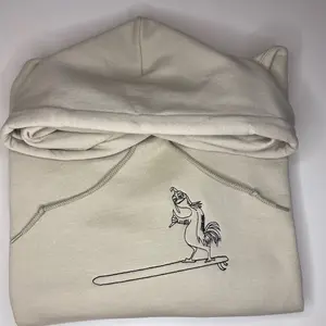 Surfs up chicken embroidered hoodie