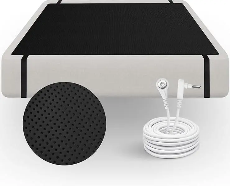 Grounding mat for bed, grounding sheets, grounding sleeping mattress.