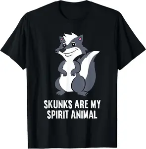 Casual Cotton shortsleeve tees  Skunks Are My Spirit Animal T-Shirt