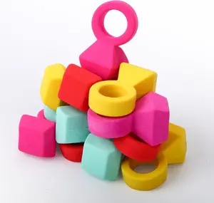 16 count EraserRing Erasers, 4 Assorted Colors, Funny Cute Rubber Erasers, Ring Shaped Pencil Eraser for Teachers, Office Use
