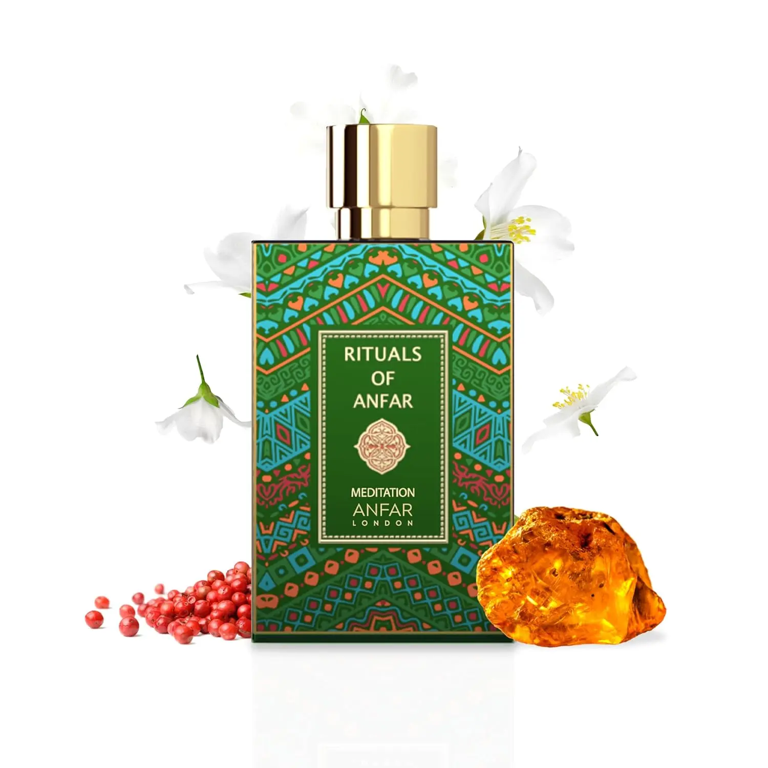 ANFAR LONDON Rituals of Anfar Meditation Unisex Extrait de Parfum 3.4 fl oz 100ML Pink Pepper Tuberose Amber for Men & Women