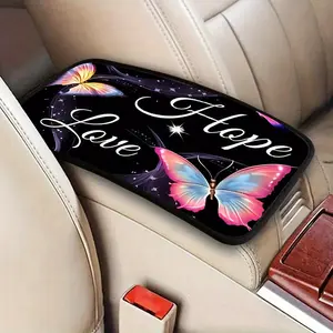 Polyester Butterfly Car Armrest Cover, Universal Fit, Waterproof & Easy Install, Eco-Friendly Material, Ideal for Car Interior Decor, Car Interior Accessory